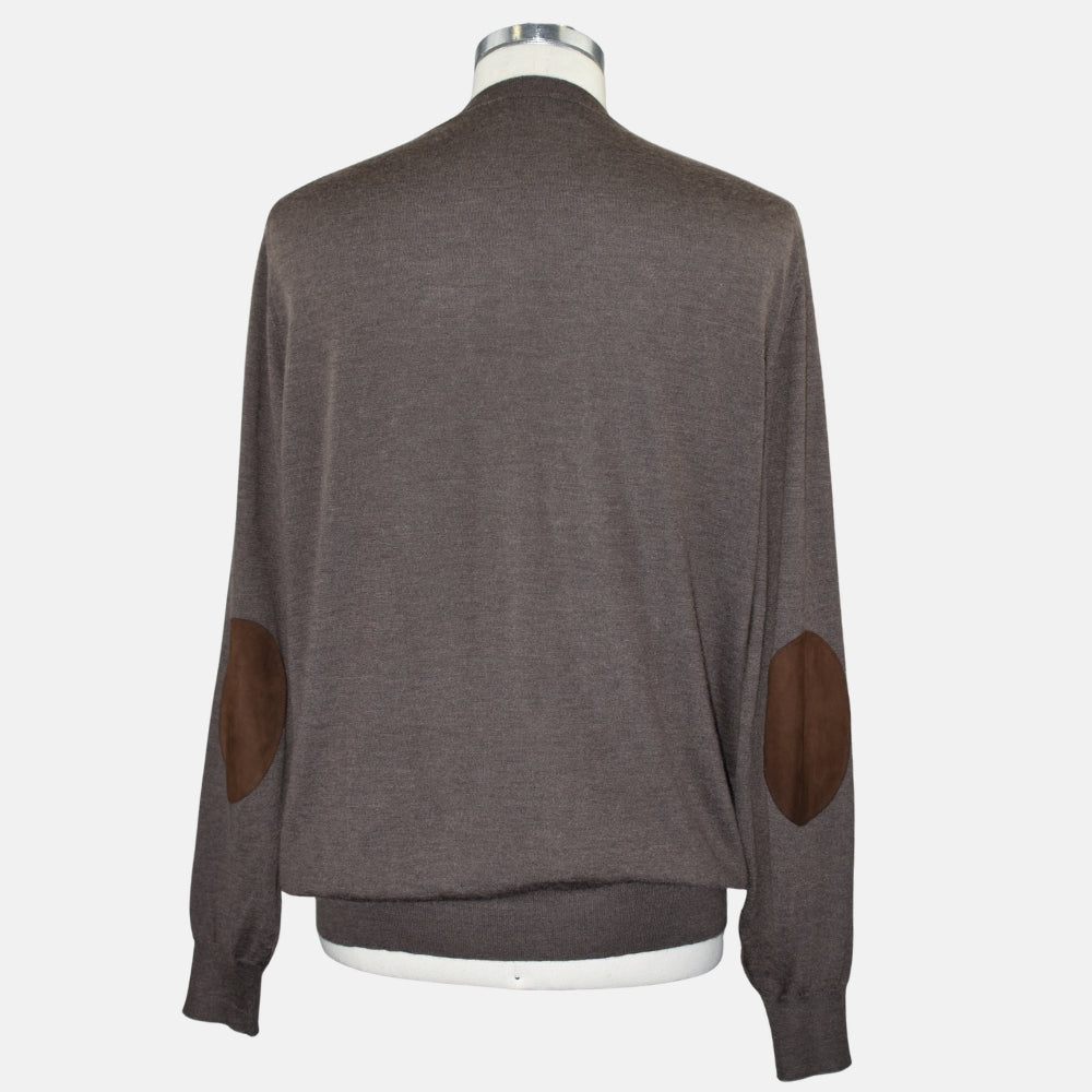 Brown Cashmere Silk Crewneck
