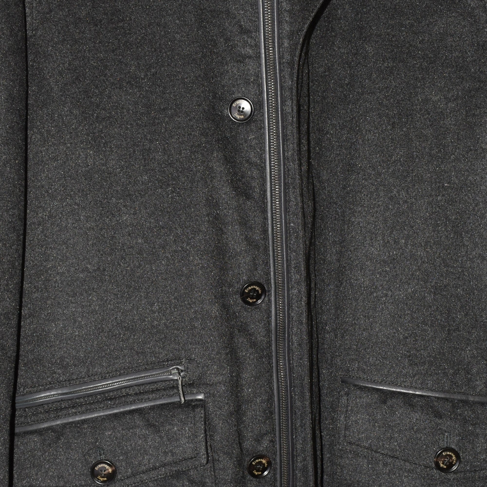 Dark Grey Cashmere Coat with Mink Collar (EU 50)