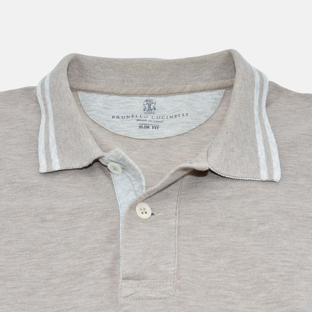 Light Brown Cotton Polo