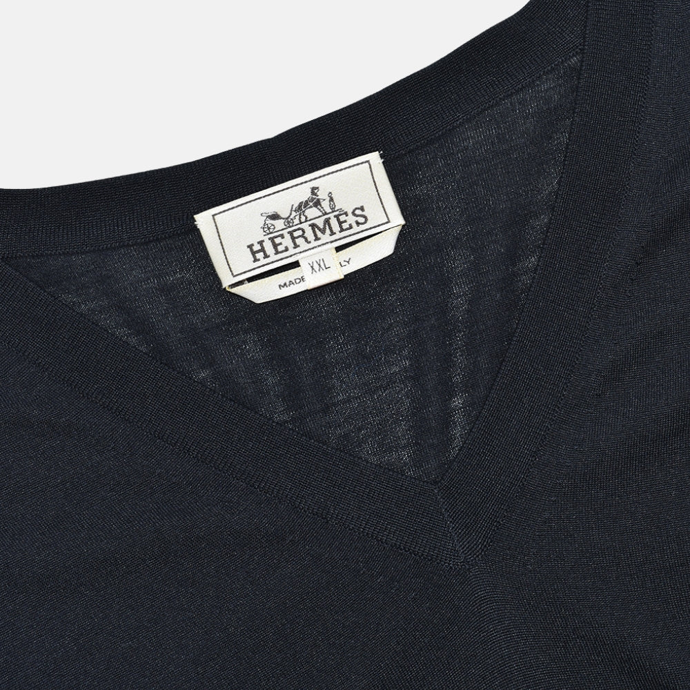Midnight V Neck Silk