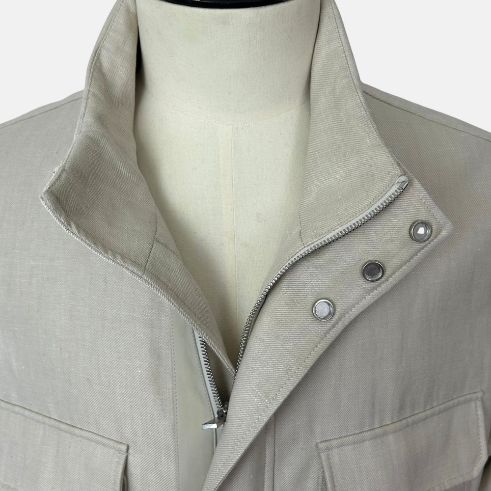 Ecru Jacket made of Linen/Wool (EU 54)