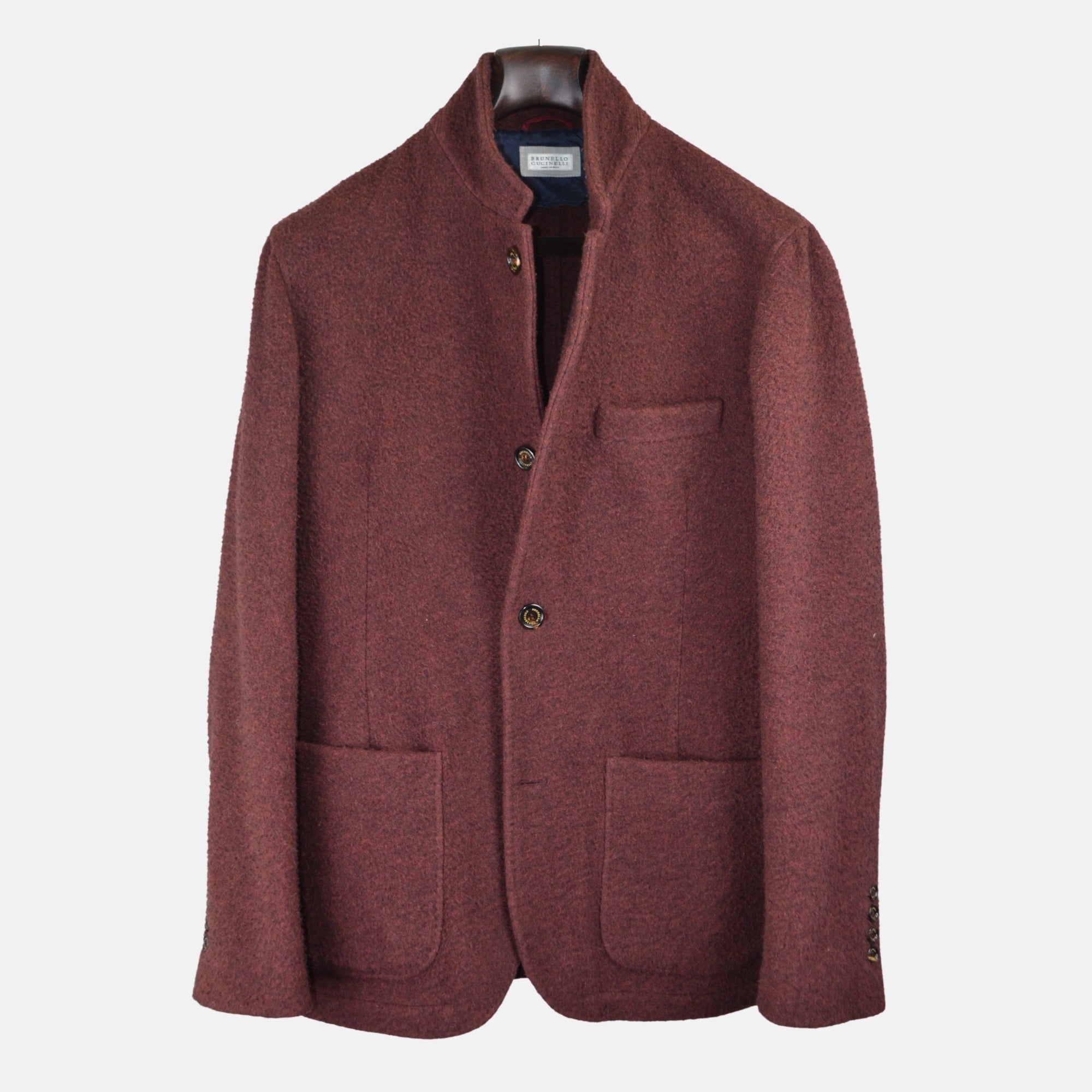 Bordeaux Jacket made of Virgin Wool/Angora/Silk (L)