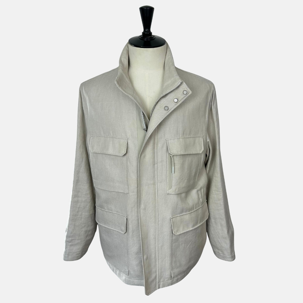 Ecru Jacket made of Linen/Wool (EU 54)