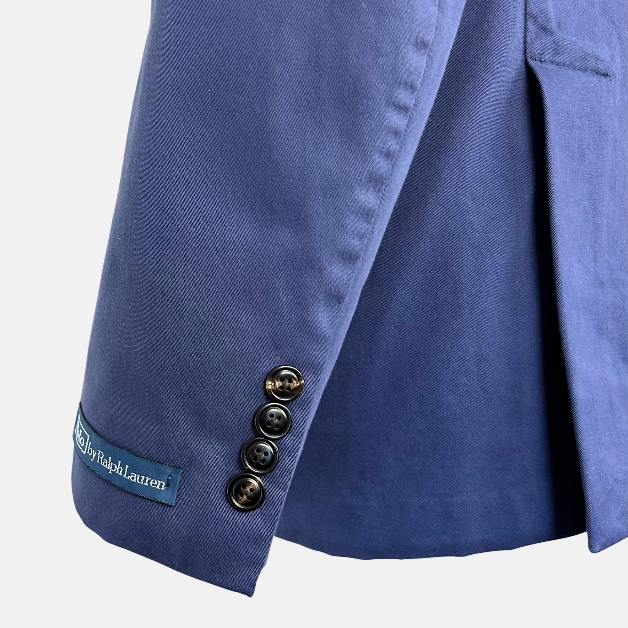 Blue Double-Breasted Blazer made of Cotton/Elastane (EU 52)