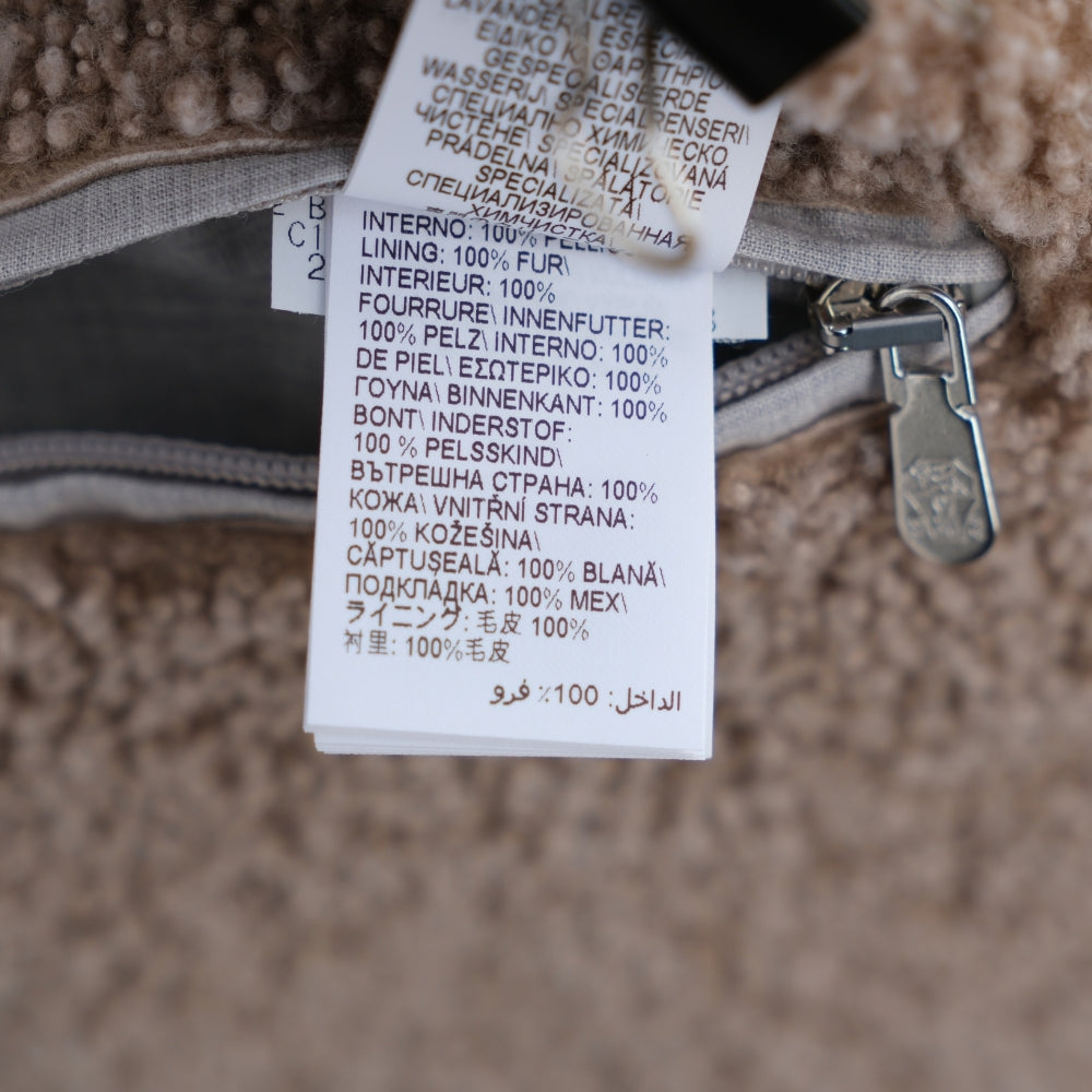 Black Corduroy Cotton/Cashmere Shearling Jacket (EU 54)