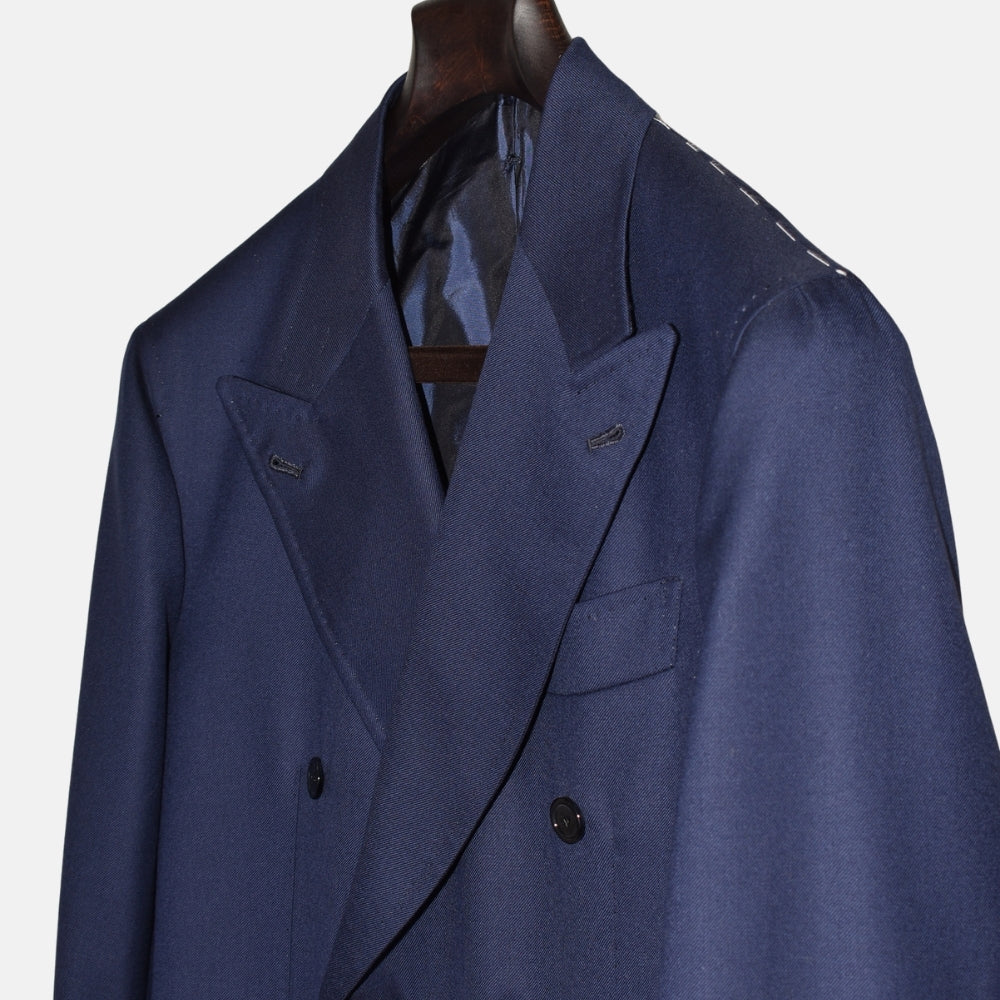 Navy Double Breasted Wool Blazer (EU 52)