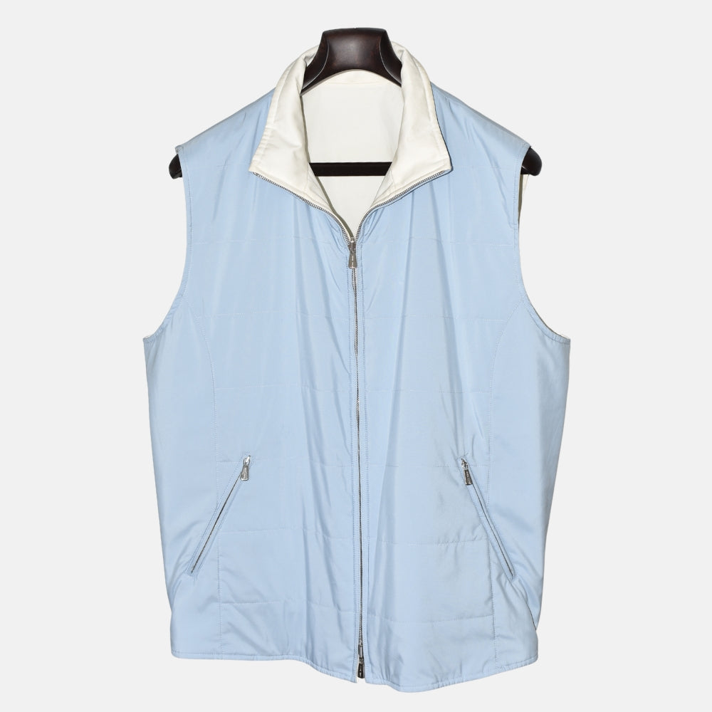 Light Blue-Offwhite Reversible Vest (XL)