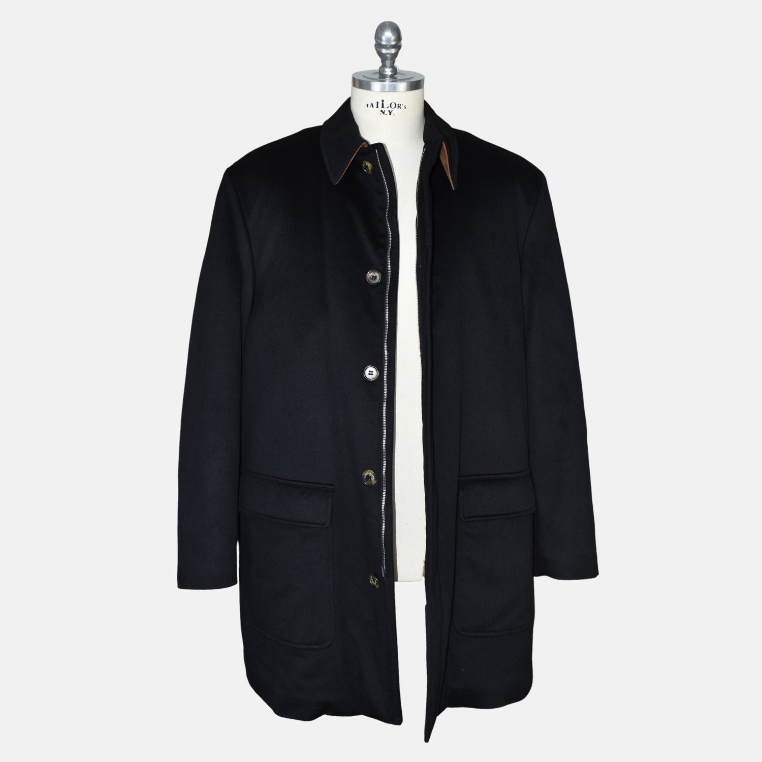 Black Beaver Lined "Storm System" Parka made of Cashmere (L)