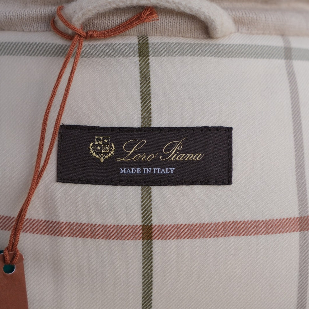 Beige Down Jacket "C.O.L.D." made of Cashmere (L)