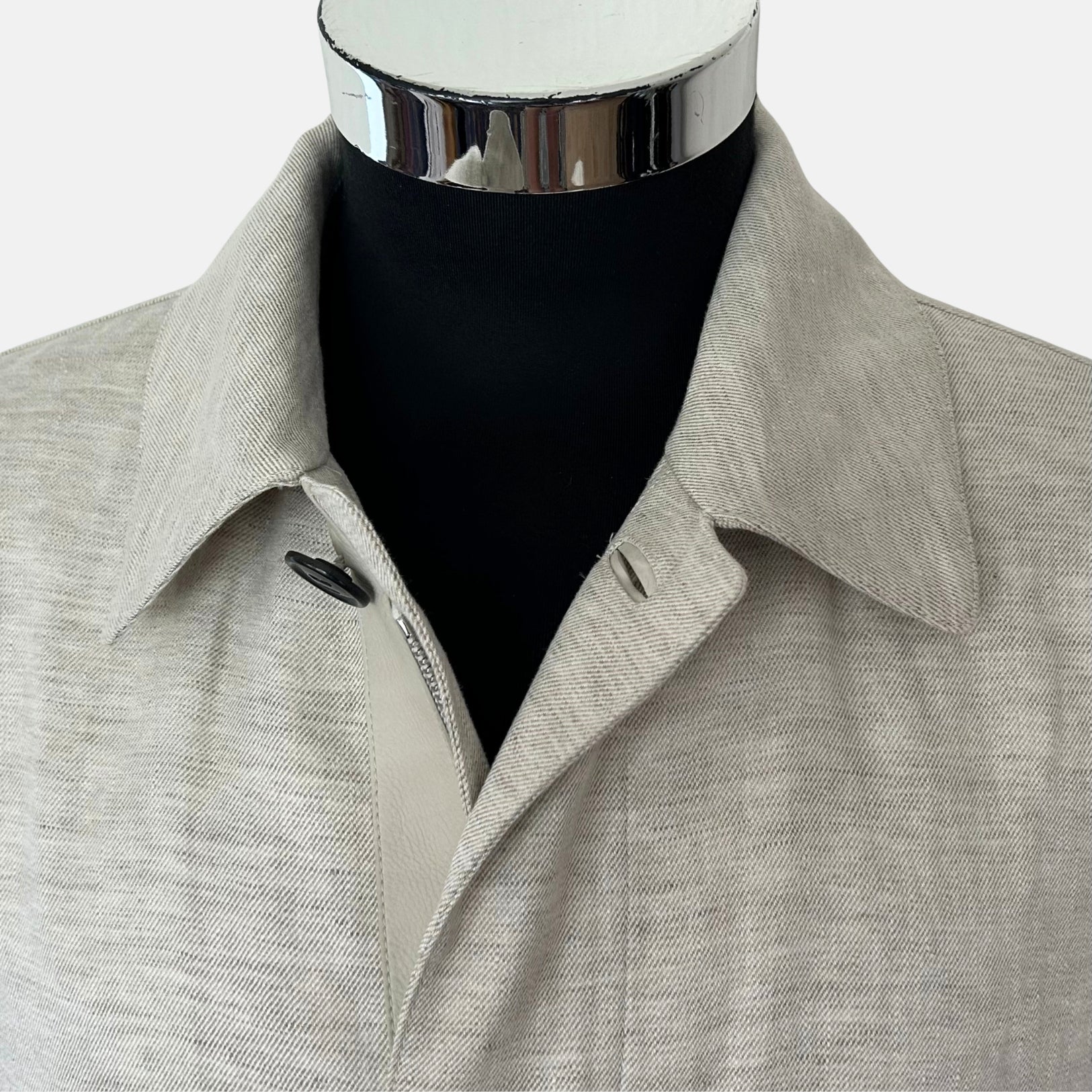 Ecru Melange Linen Jacket (EU 48)
