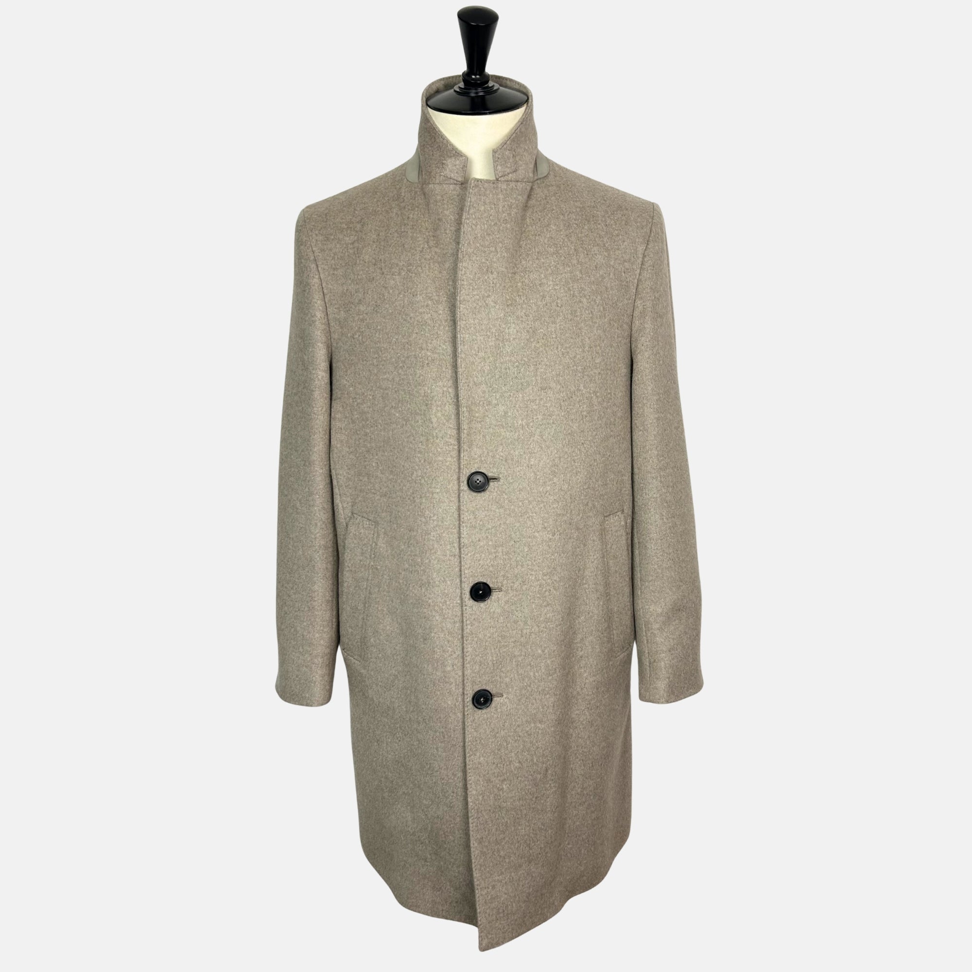 Greige Melange Coat made of Cashmere (EU 52)