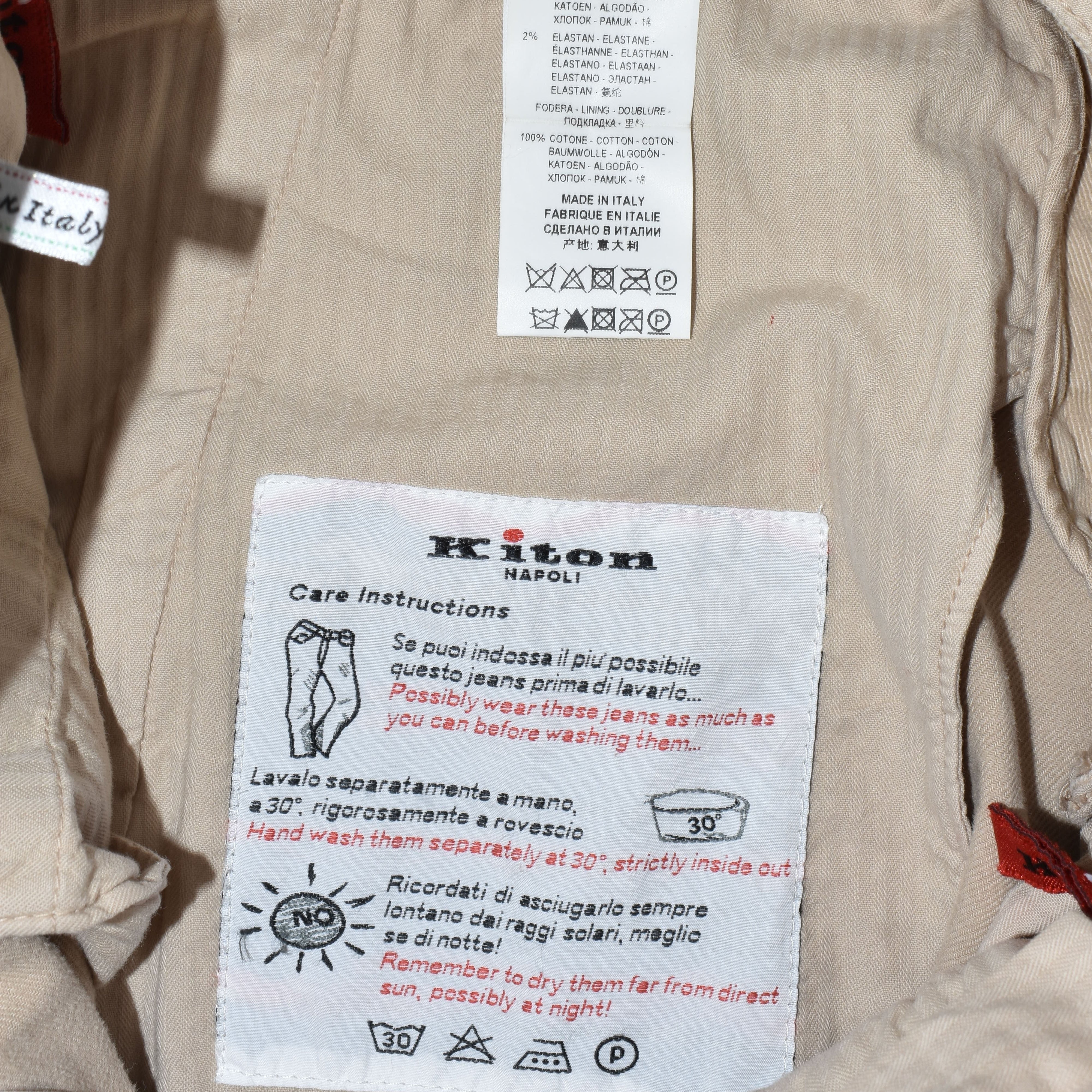 Beige Chino Pants made of Cotton (EU 46, EU 48)