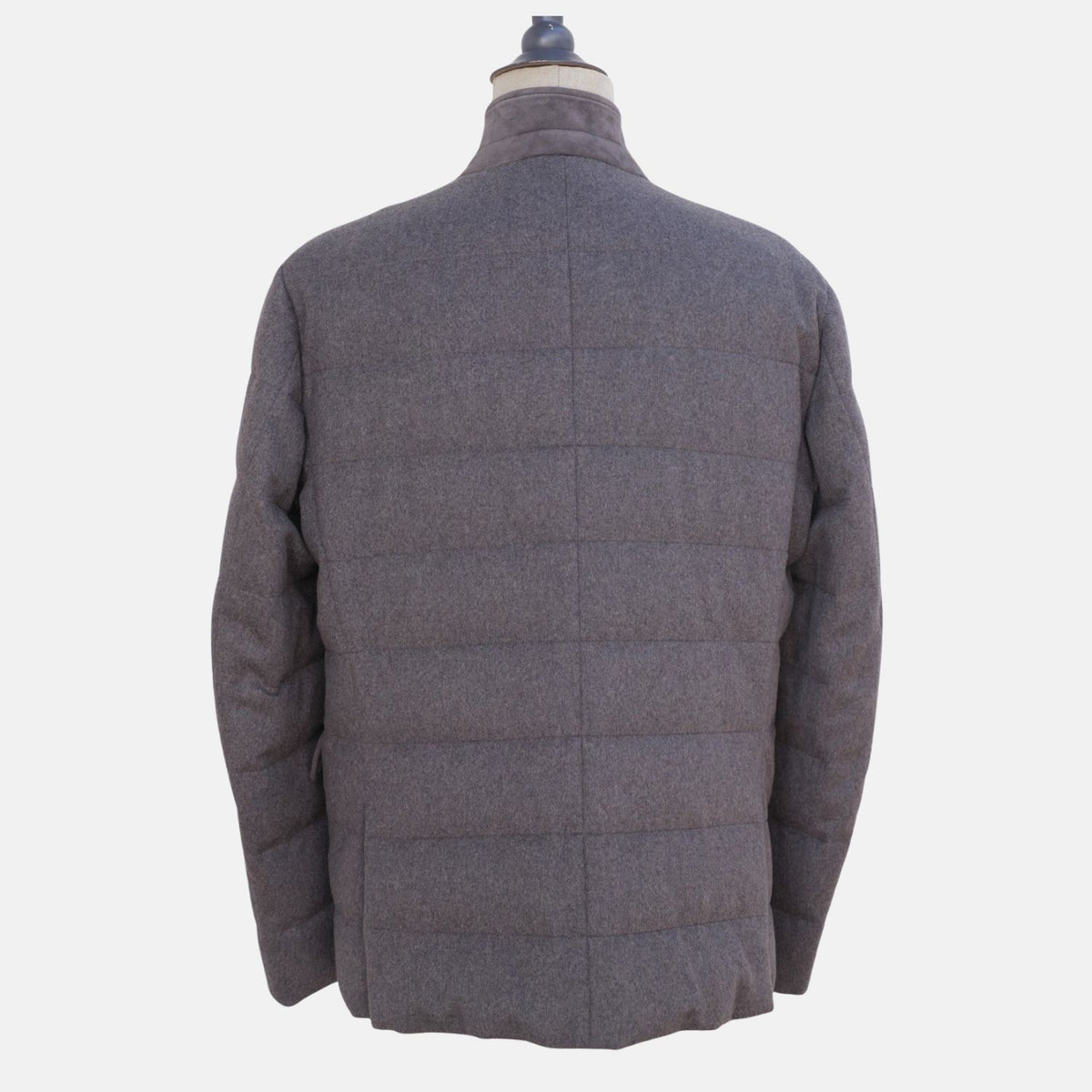 Loro Piana Vicuna Blend Puffer Jacket Grey Melange (XL)