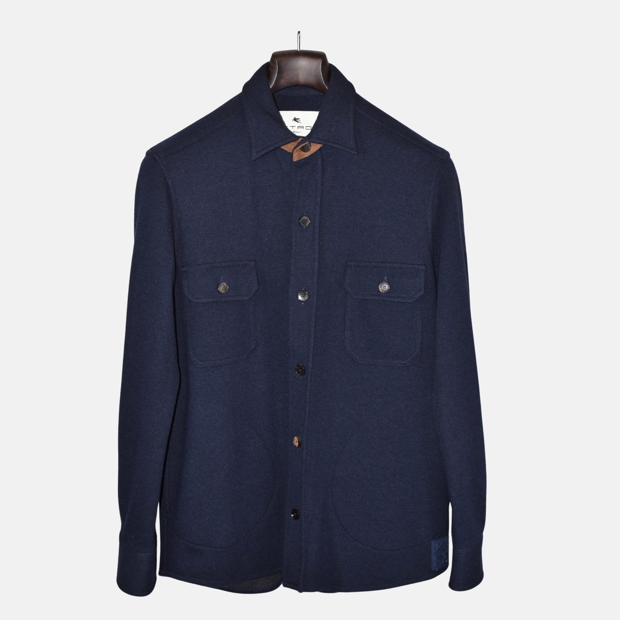 Navy Blue Overshirt made of Wool (M)