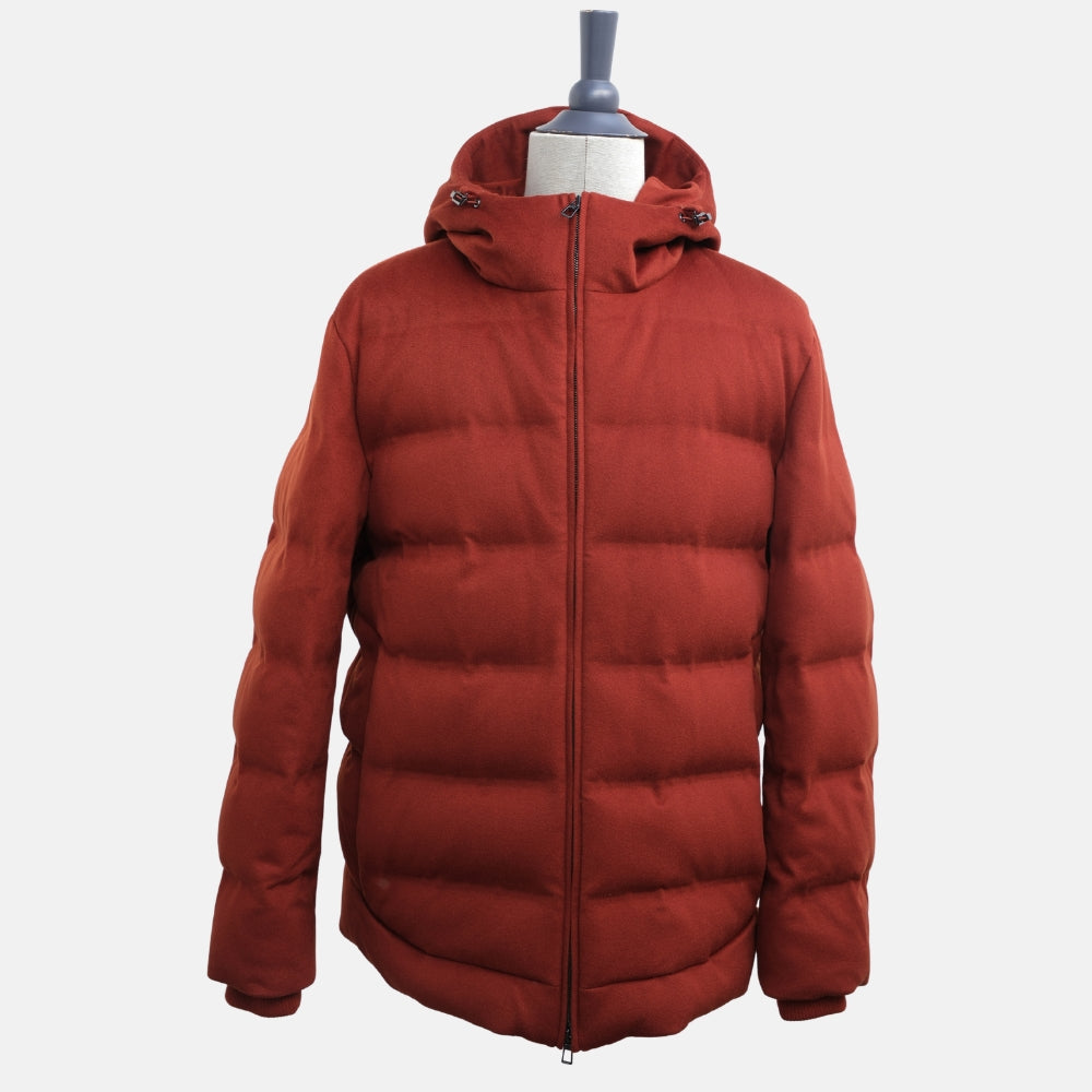Red C.O.L.D. Cashmere Puffer Down Jacket