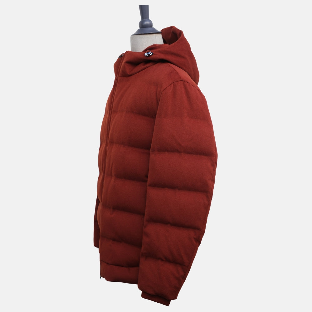 Red C.O.L.D. Cashmere Puffer Down Jacket