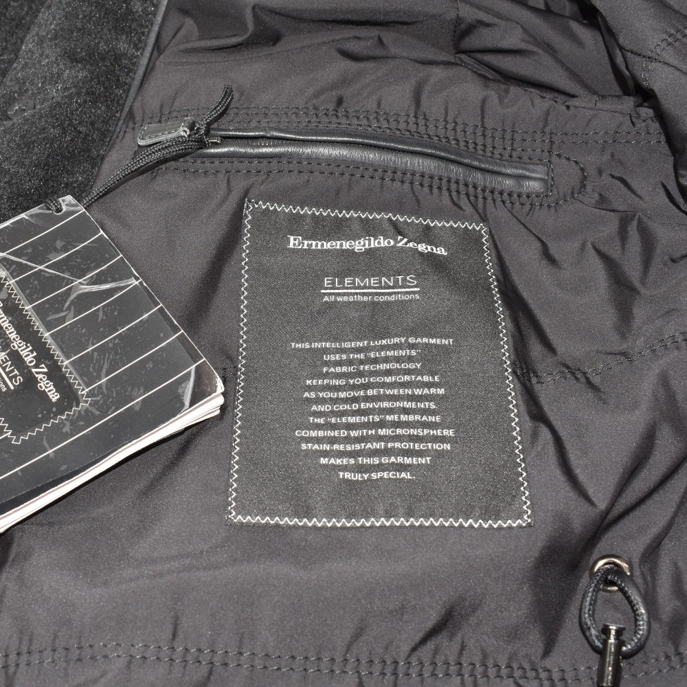 Dark Grey Cashmere Coat with Mink Collar (EU 50)