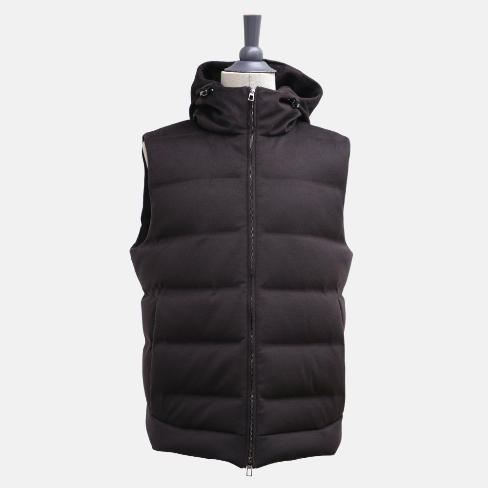 Dark Charcoal C.O.L.D. Cashmere Puffer Down Vest