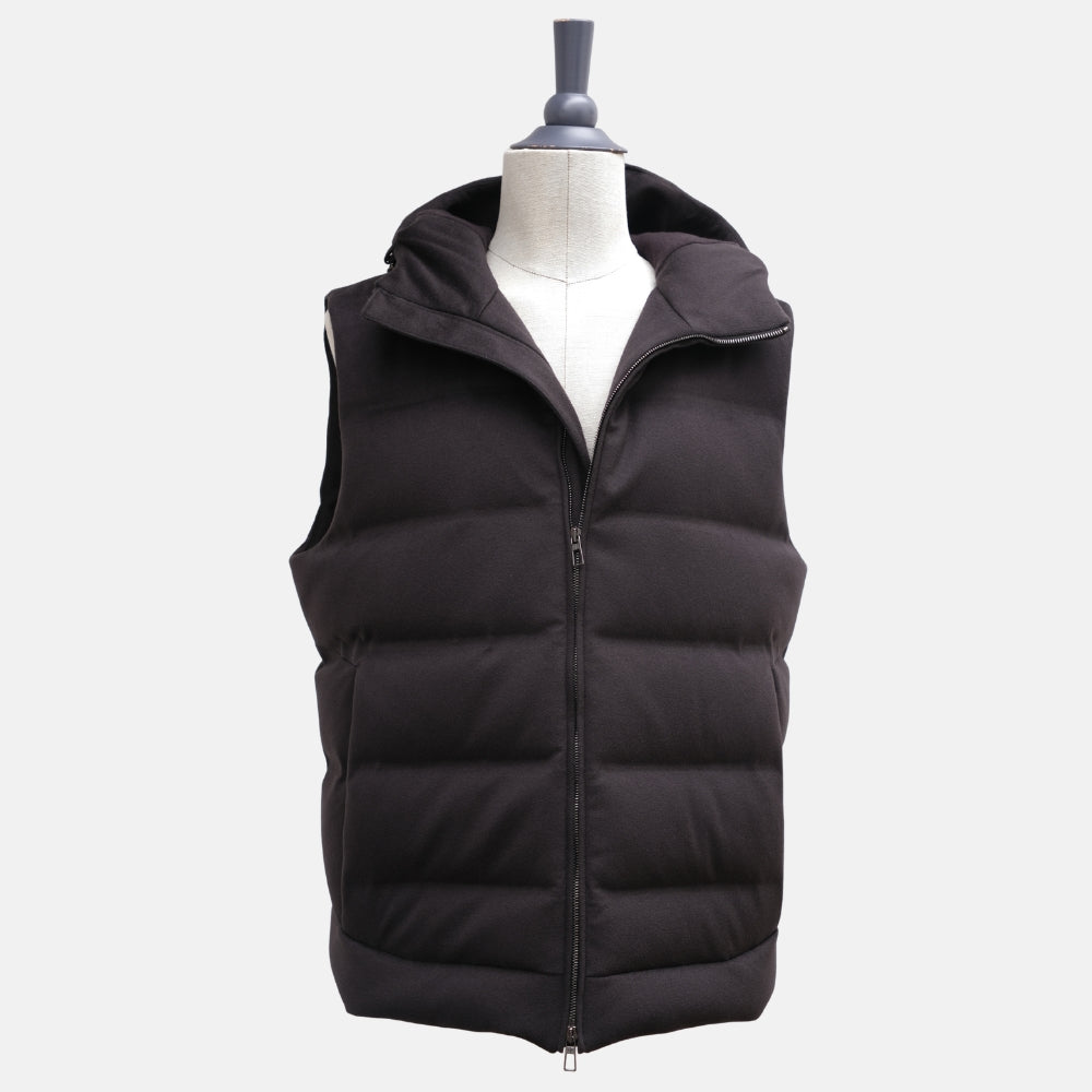 Dark Charcoal C.O.L.D. Cashmere Puffer Down Vest