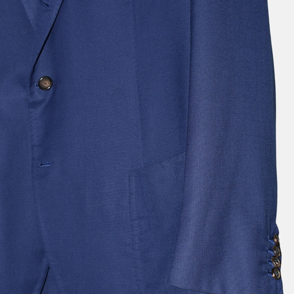Blue Hopsack Wool Blazer (EU 56)