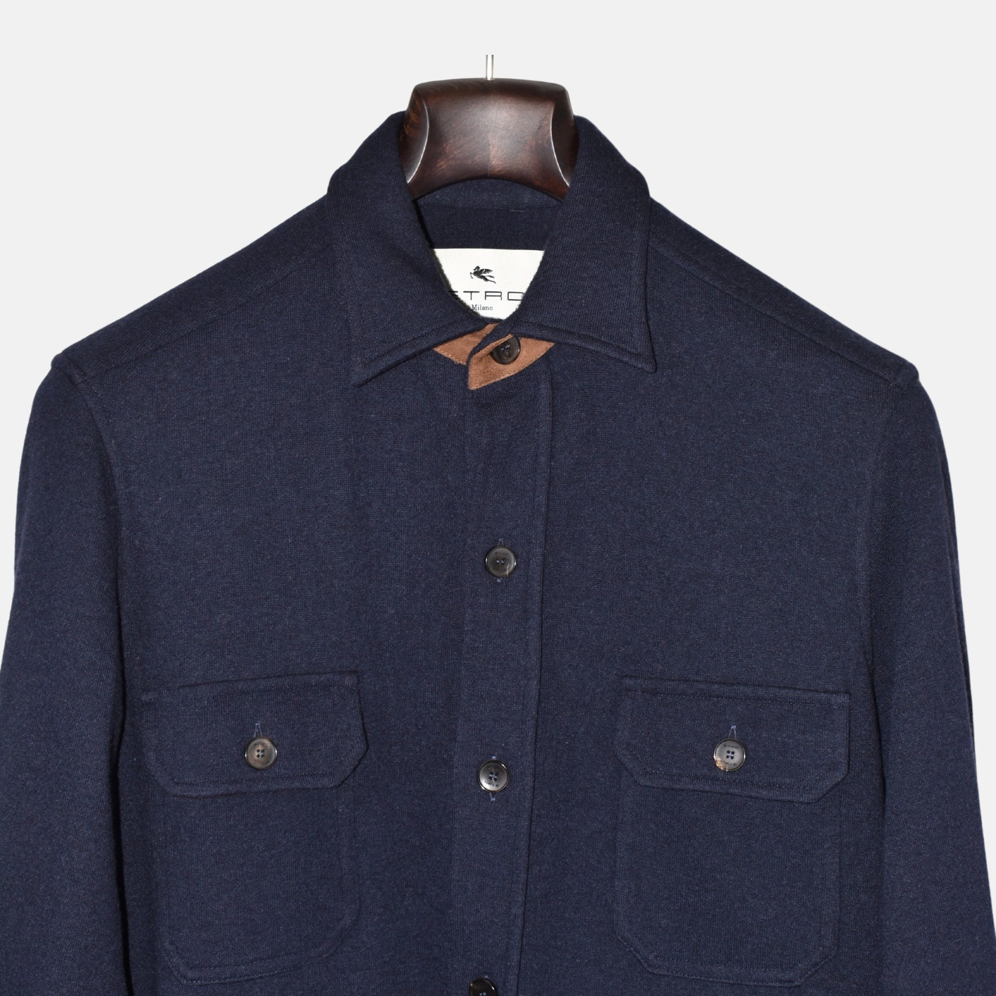 Navy Blue Overshirt made of Wool (M)