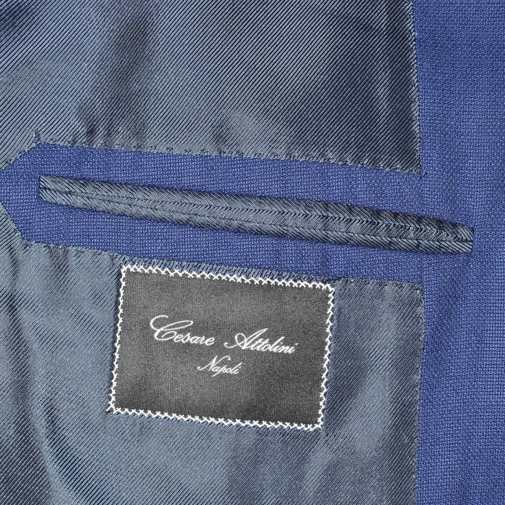 Blue Hopsack Wool Blazer (EU 56)