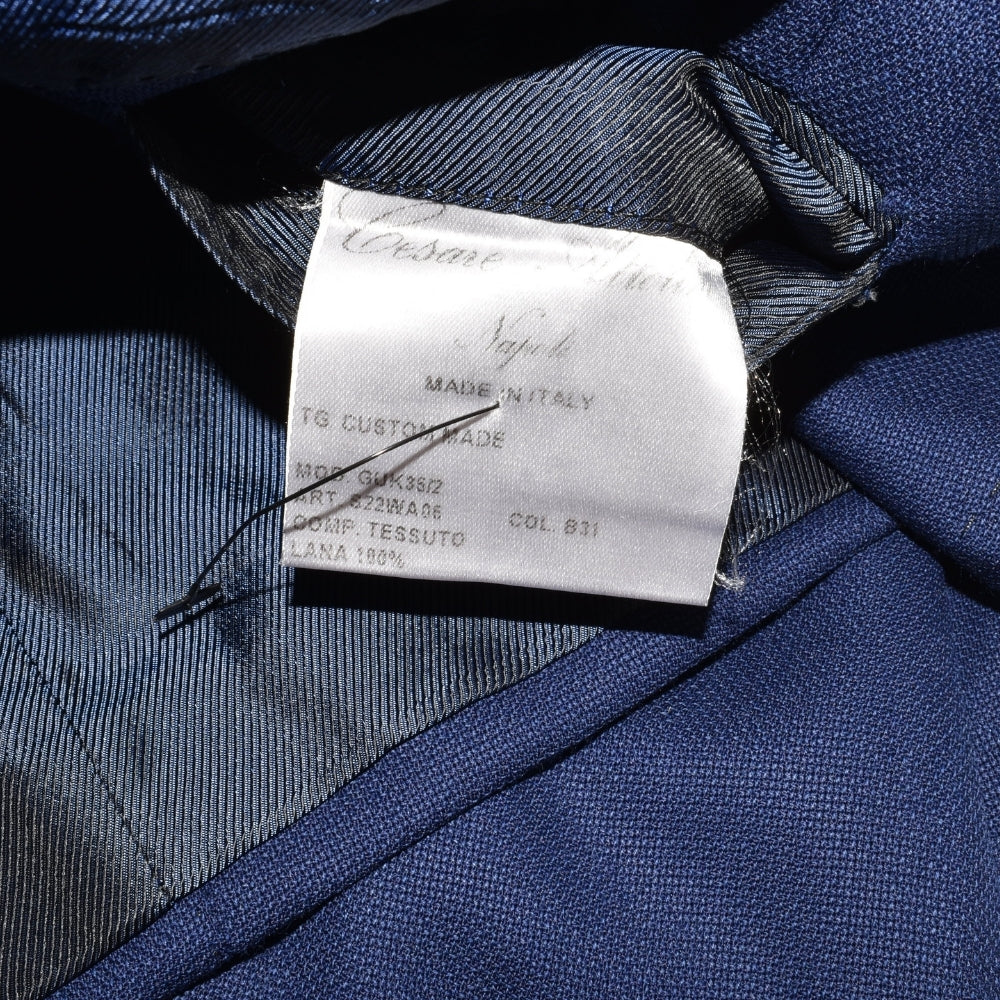 Blue Hopsack Wool Blazer (EU 56)
