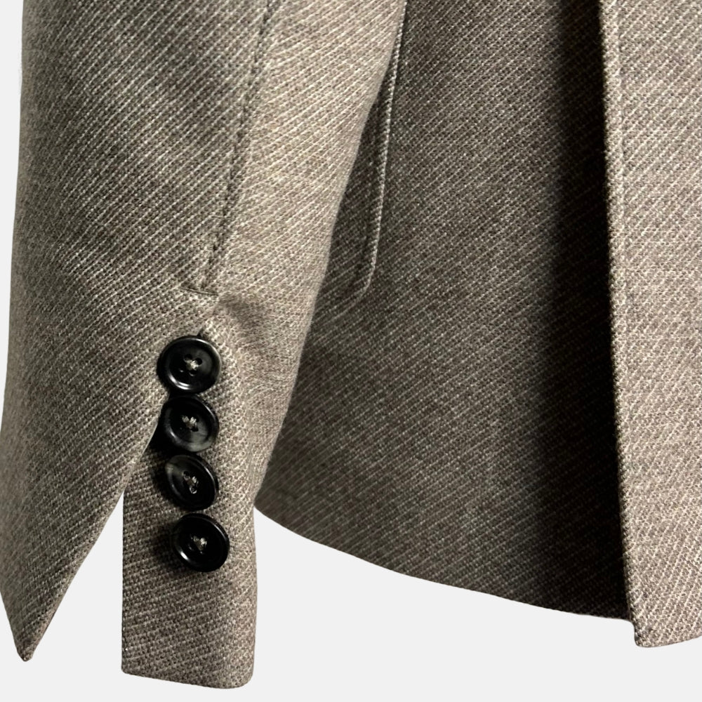 Greige Patterned Blazer made of Wool/Cashmere (EU 50)