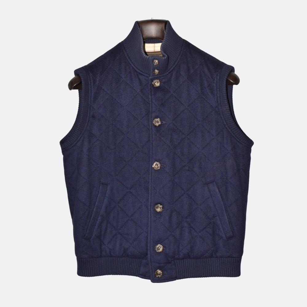 Navy Blue Vest made of Cashmere (S)