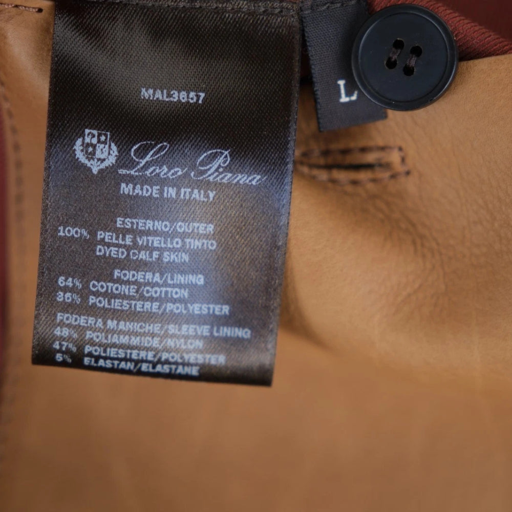 Brown Bomber Suede Leather Jacket (L)