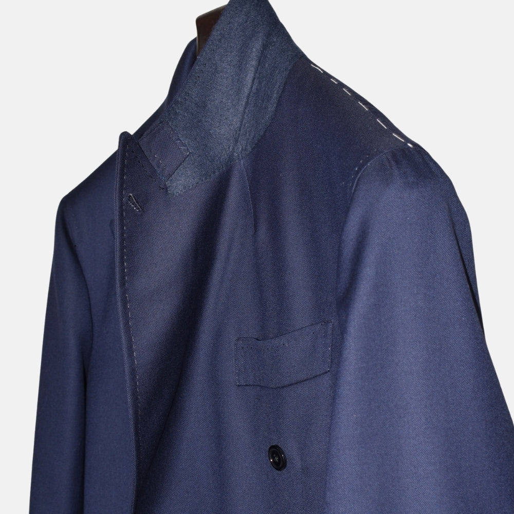 Navy Double Breasted Wool Blazer (EU 52)