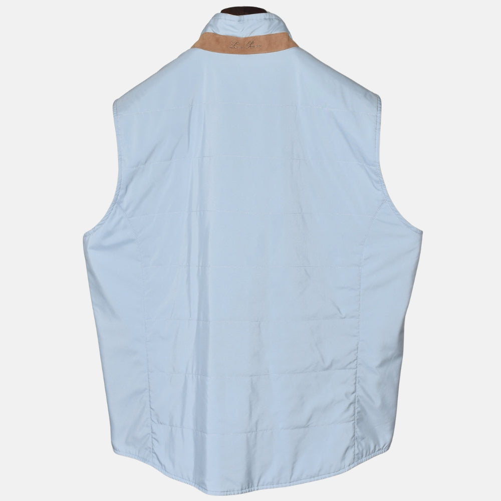 Light Blue-Offwhite Reversible Vest (XL)