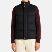 Loro Piana navy cashmere puffer gilet