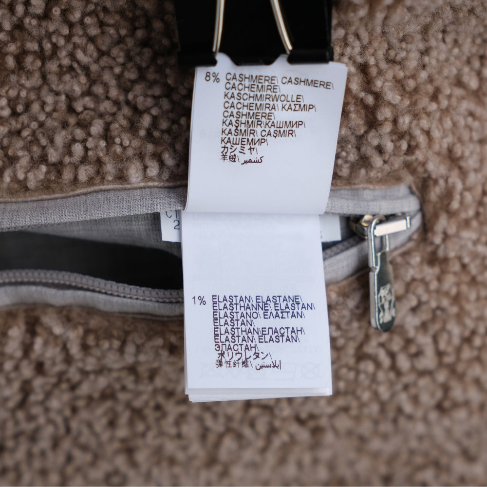 Black Corduroy Cotton/Cashmere Shearling Jacket (EU 54)