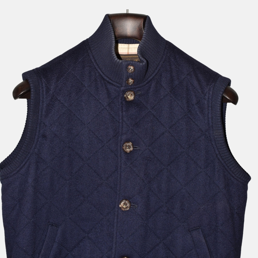 Navy Blue Vest made of Cashmere (S)