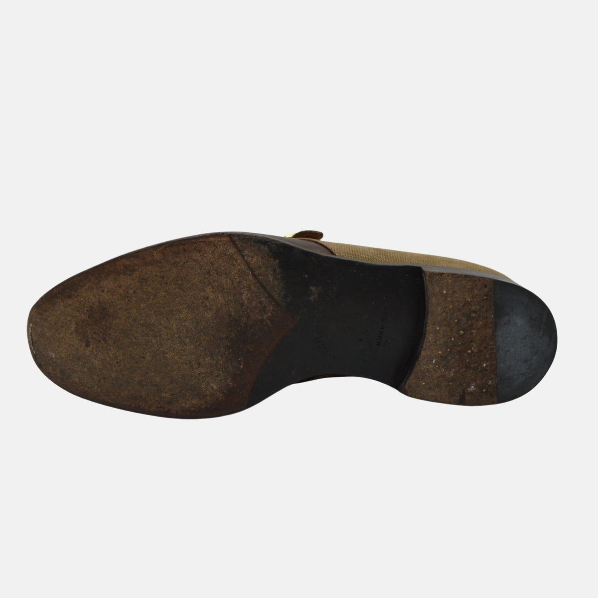 Brown/Olive Shoes made of Leather /Linen (EU 44)