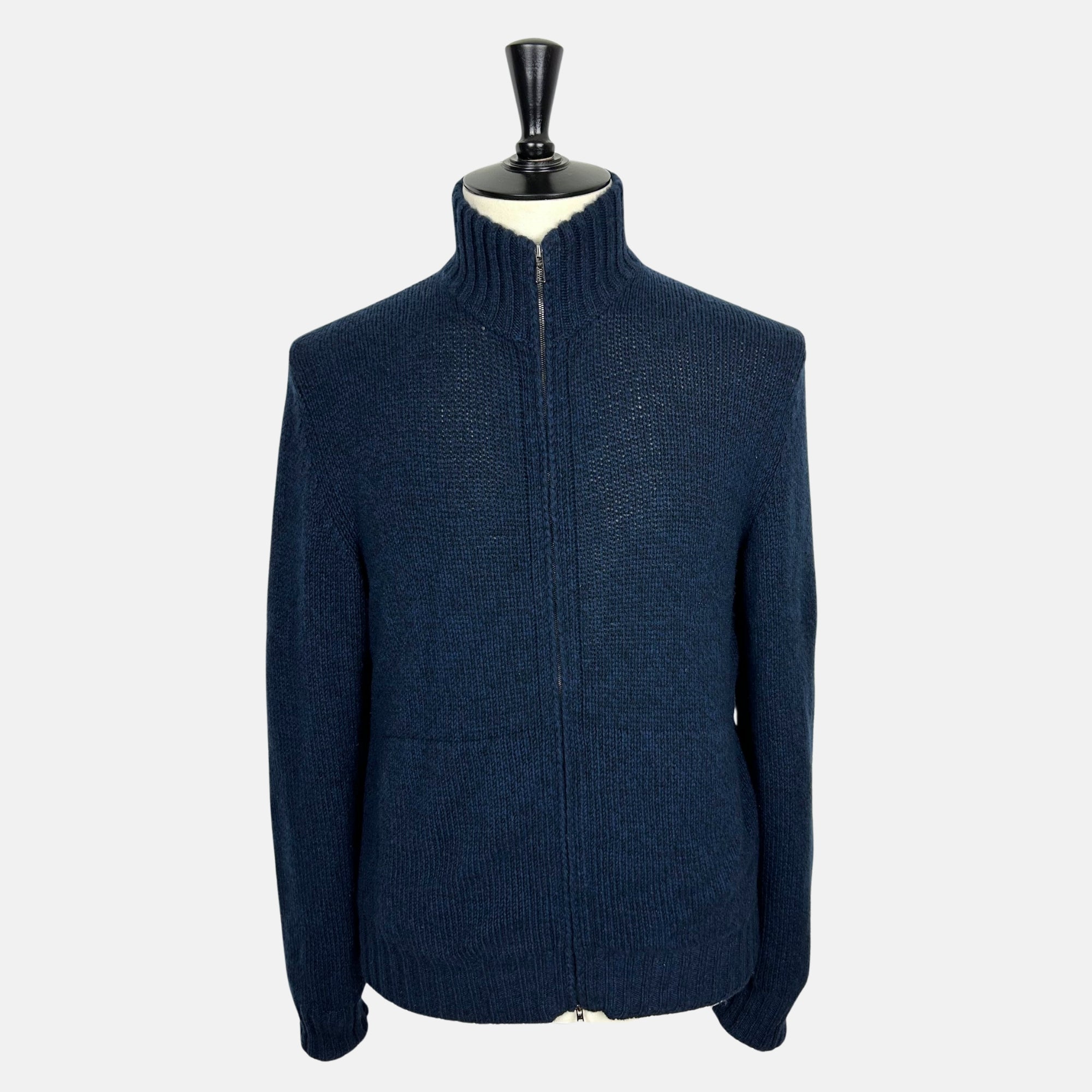 Navy Bomber Cardigan made of Baby Cashmere (EU 50)