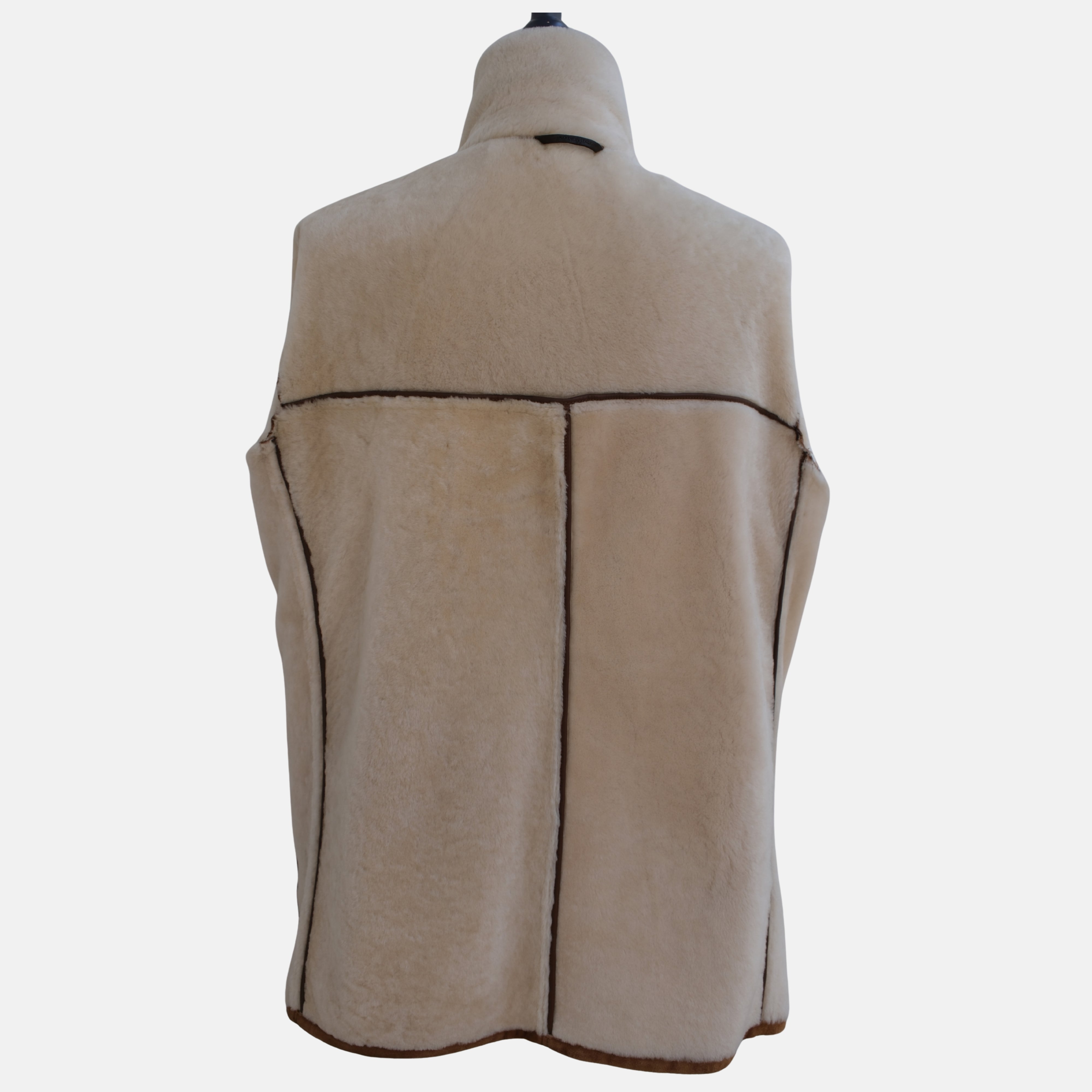 Brown Shearling Pea Coat (XL)