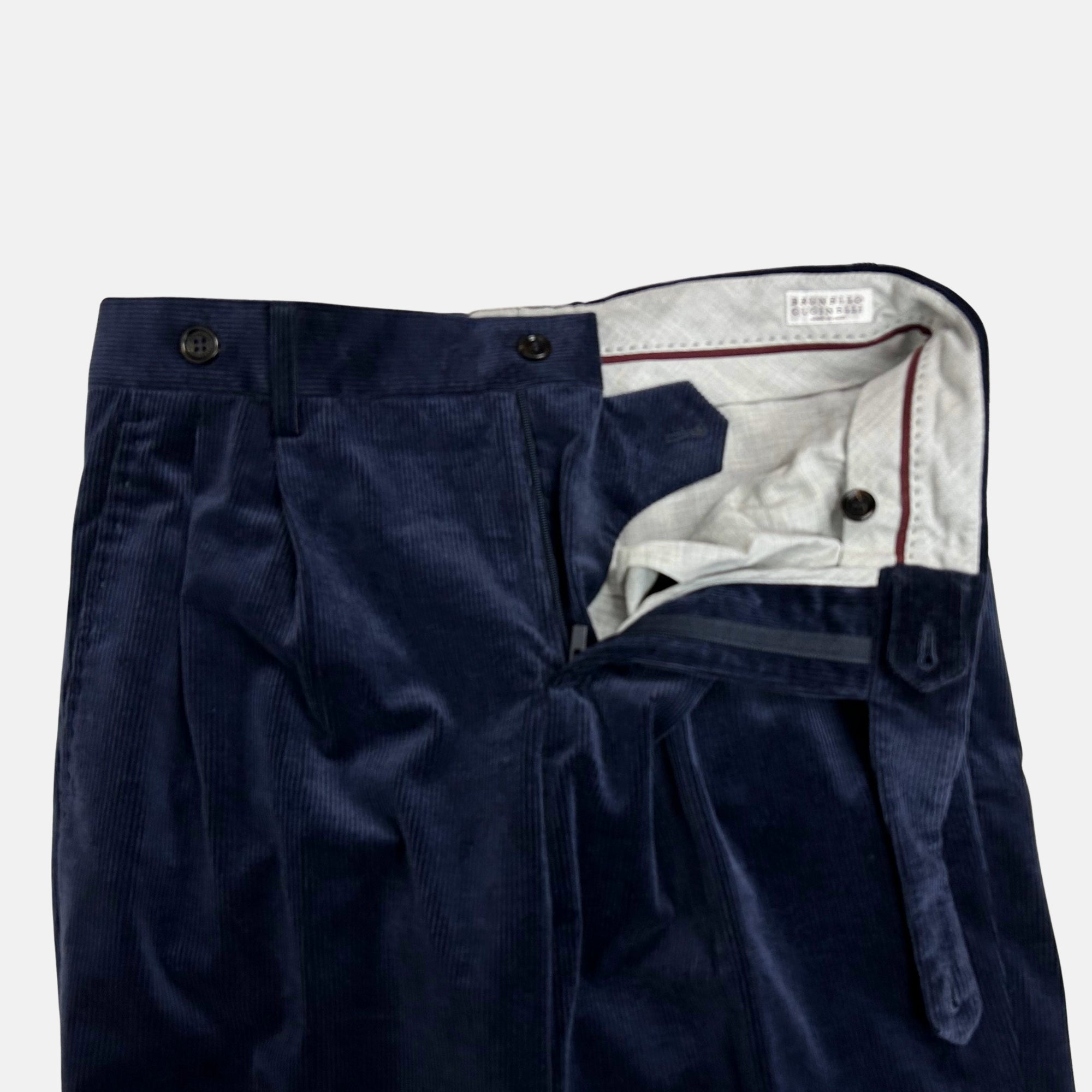 Navy Corduroy Suit made of Cotton/Cashmere (EU 44)