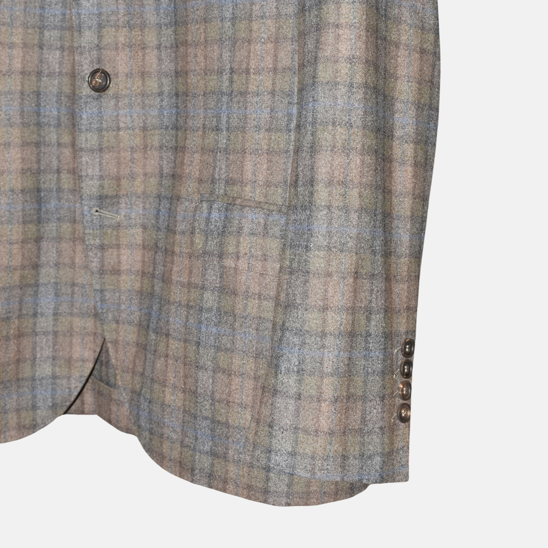 Checked Green Blazer Wool/Cashmere (EU 50)