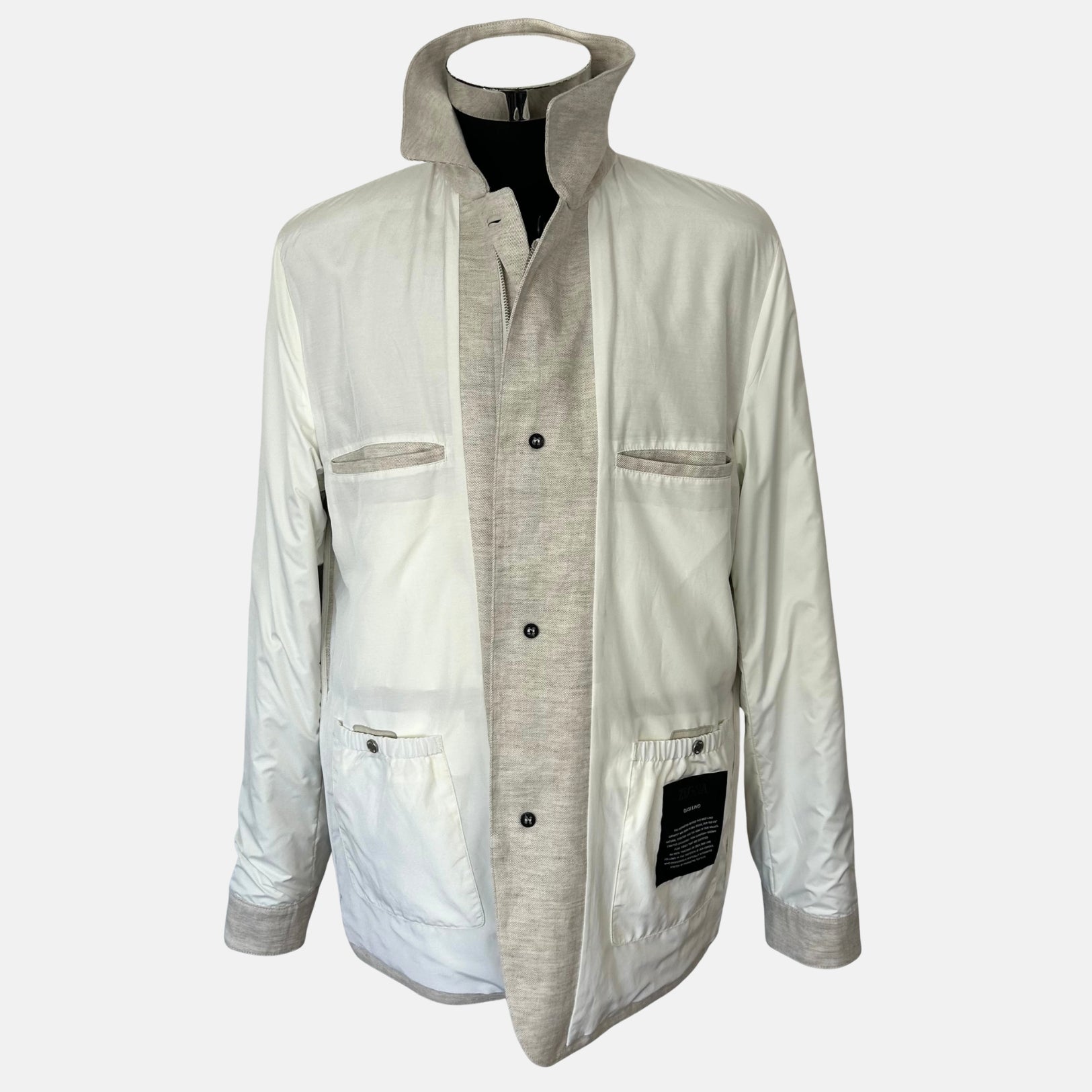 Ecru Melange Linen Jacket (EU 48)