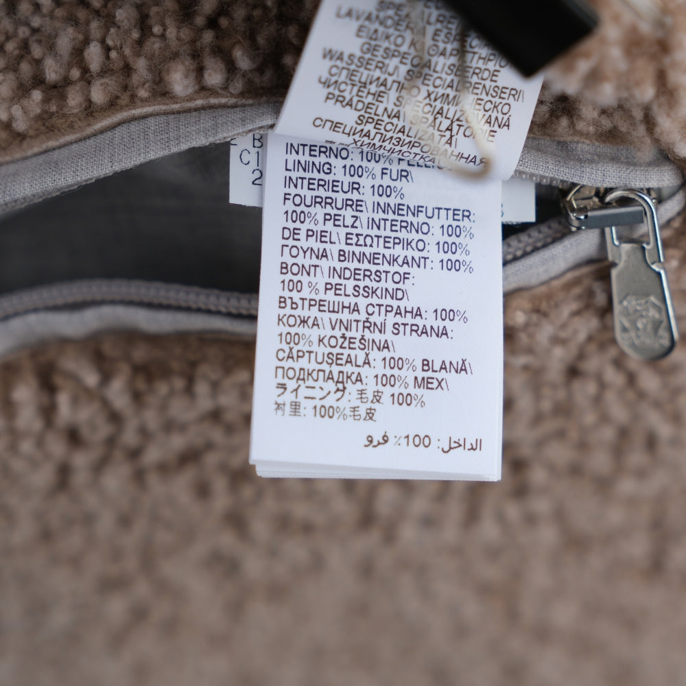 Black Corduroy Cotton/Cashmere Shearling Jacket (EU 54)