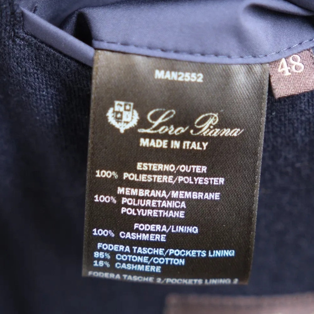 Navy Blue Cashmere Lined "Traveller" Jacket
