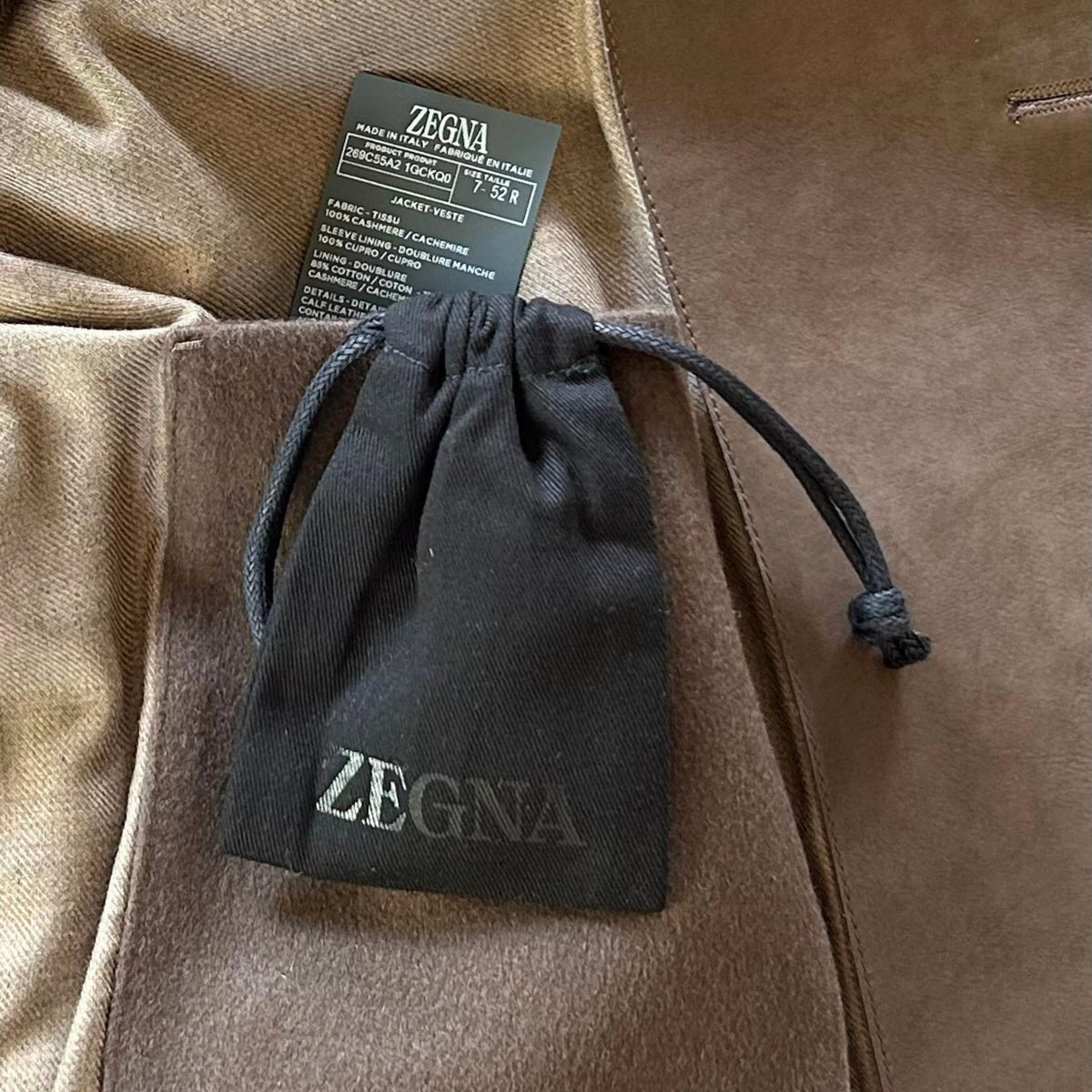 Zegna Sand Oasi Cashmere Jacket with Removable Vest (EU 52) – pre-owned | Sanpetuna