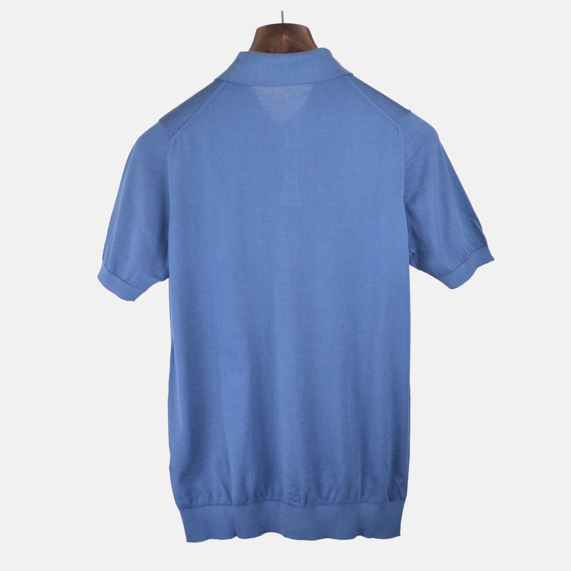 Blue Knit Poloshirt made of Cotton (EU 48)