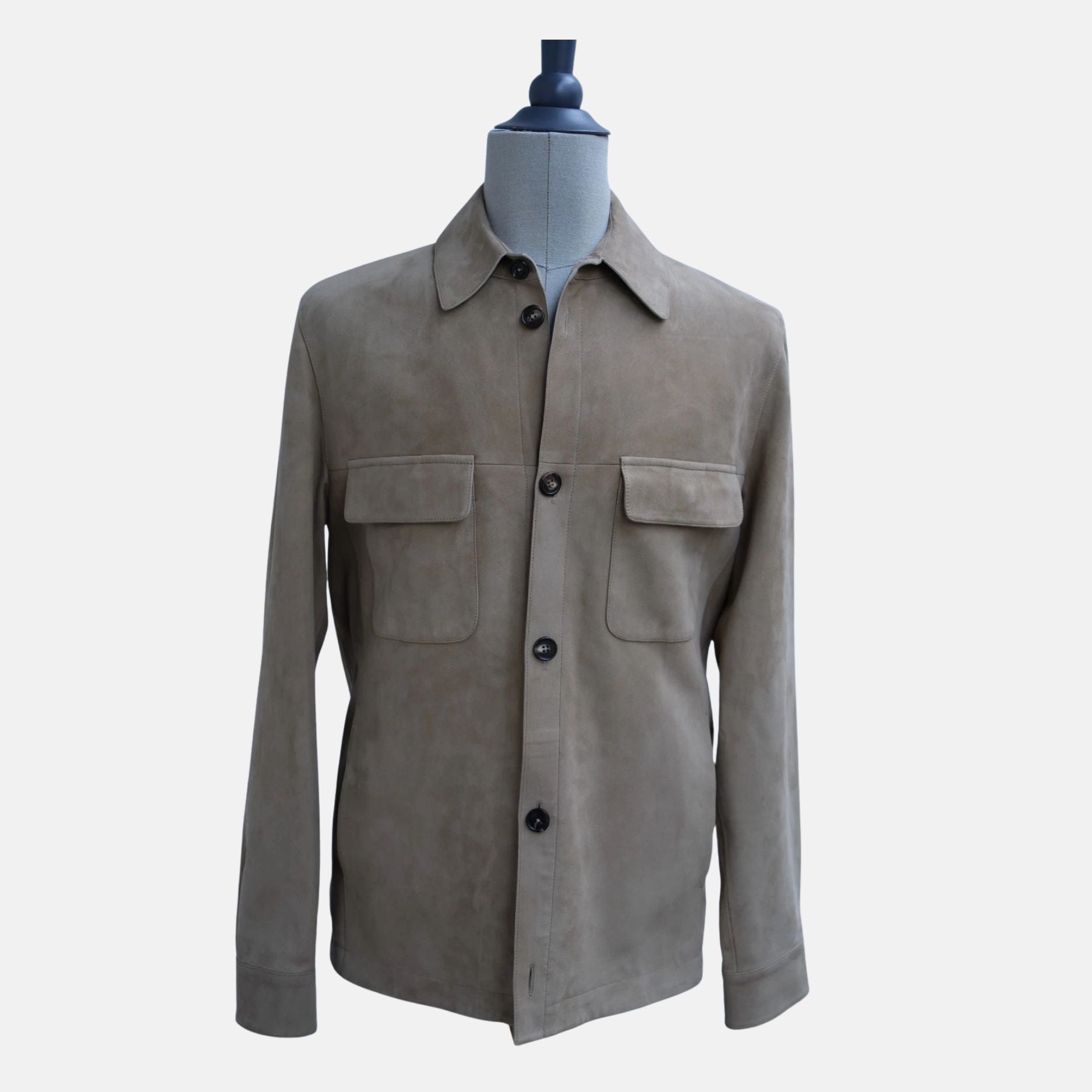 Beige Suede Overshirt Jacket (EU 48)