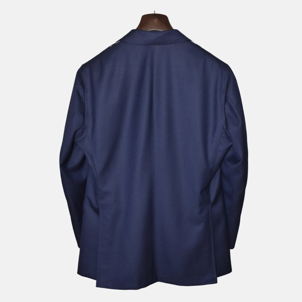 Navy Double Breasted Wool Blazer (EU 52)