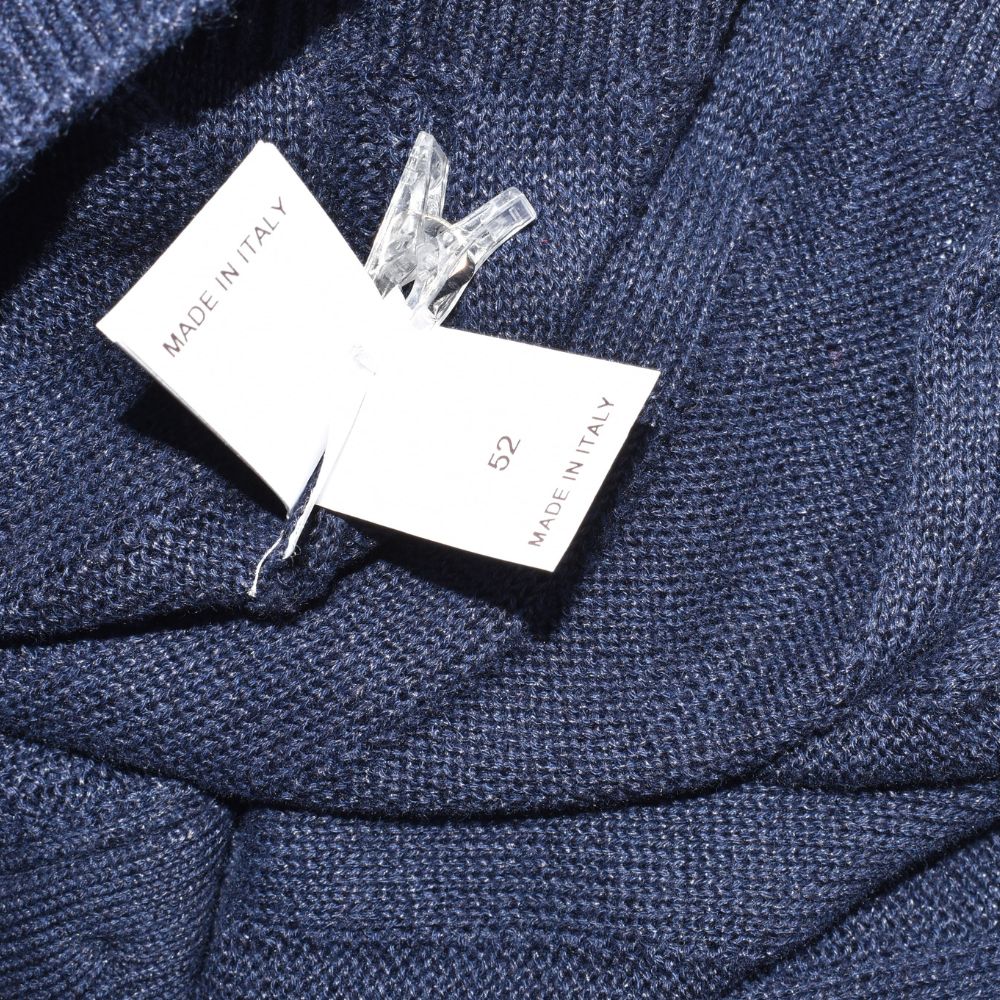 Navy Poloshirt made of Linen/Cotton (EU 52)