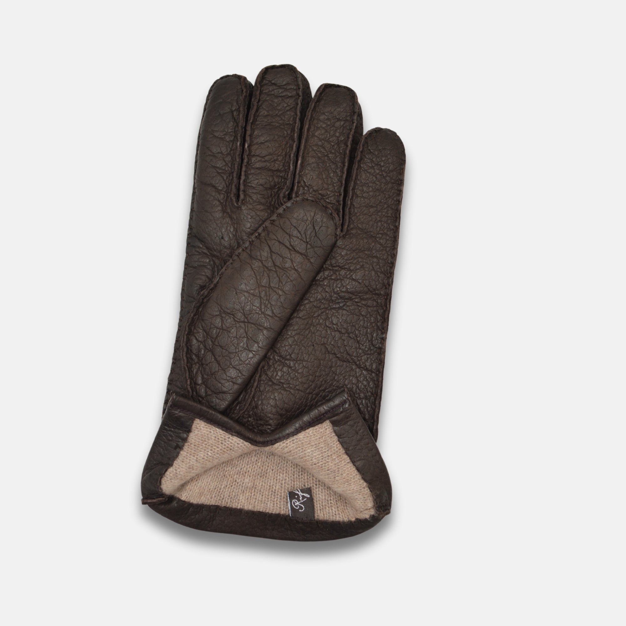 Brown Gloves made of Pecarry / Cashmere (8.5, 9)