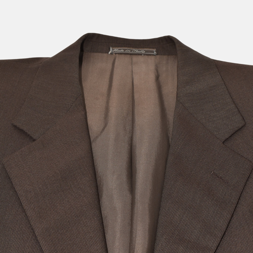 Brown Striped Suit made of Virgin Wool (EU 50)